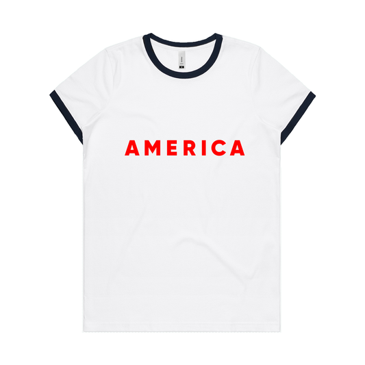 AMERICA | Women's Ringer Tee