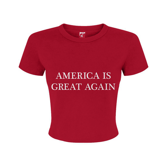 America is Great Again | Women's Micro Rib Baby Tee